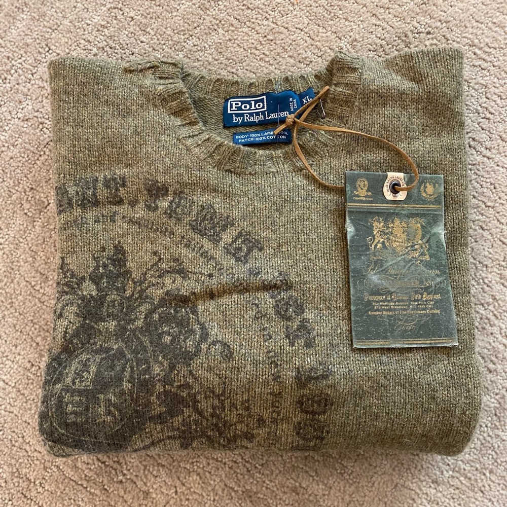 Polo men’s sweater.  Size XL